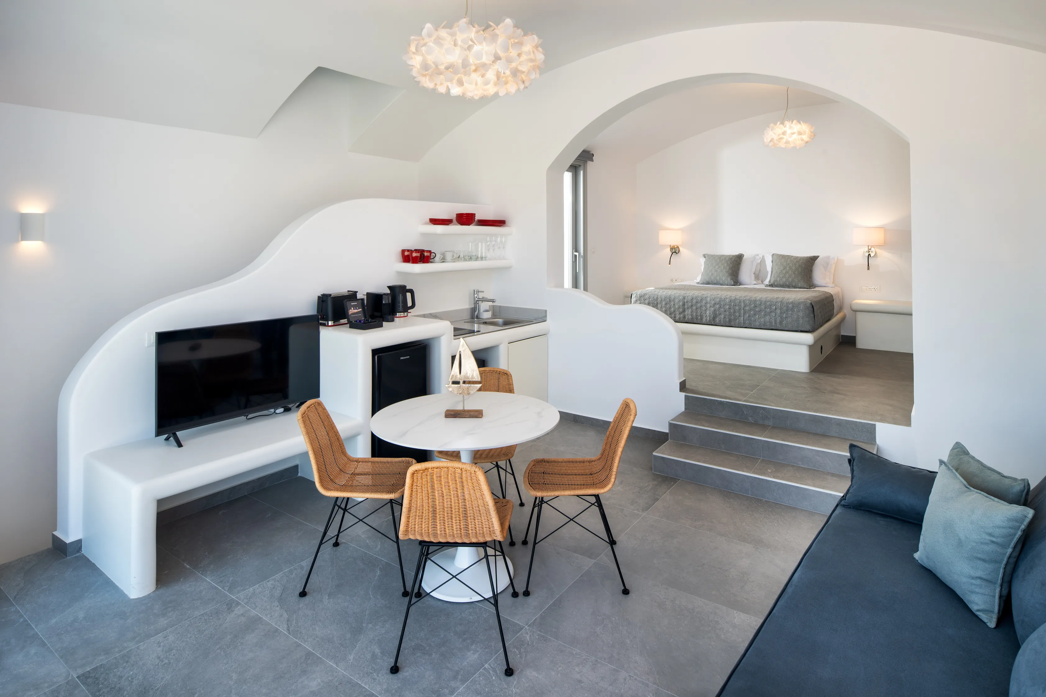 Kitchen with Cycladic Design